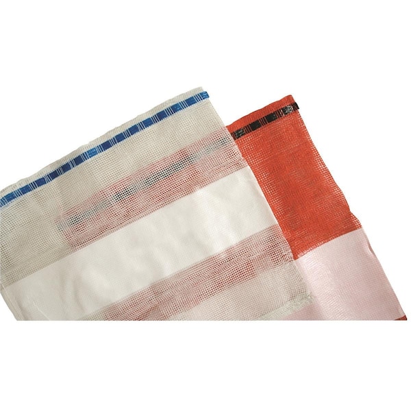 Farber Bag & Supply Co Mesh Bags with Drawtape, 24"L x 22"W 22X24 RED PLSC MESH BAG Zoro